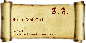 Both Noémi névjegykártya